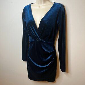 Windsor Blue Velvet Dress (S)